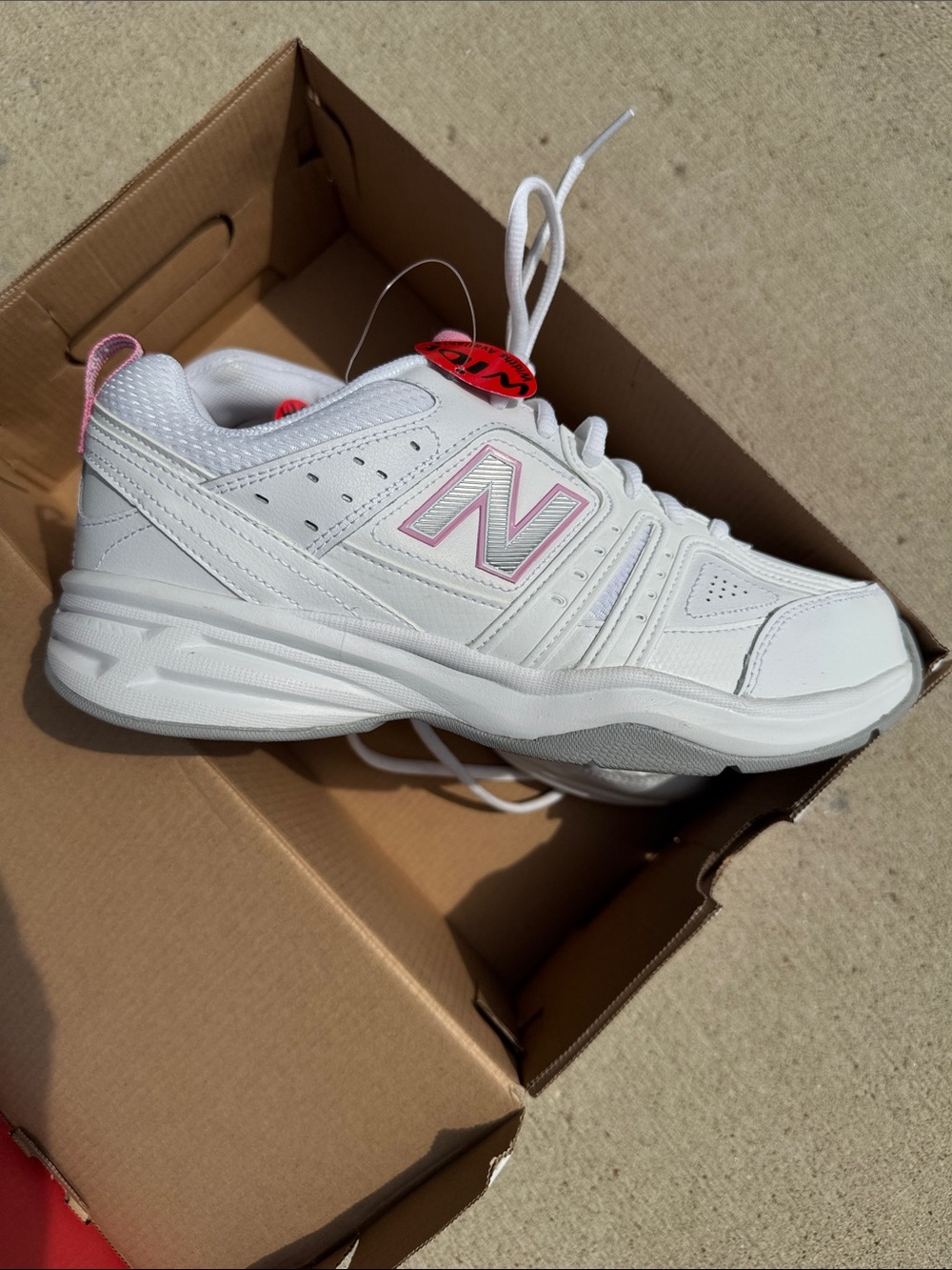 New Balance White and Pink Women's Athletic Sneakers 409 - WIDE - NEW IN BOX